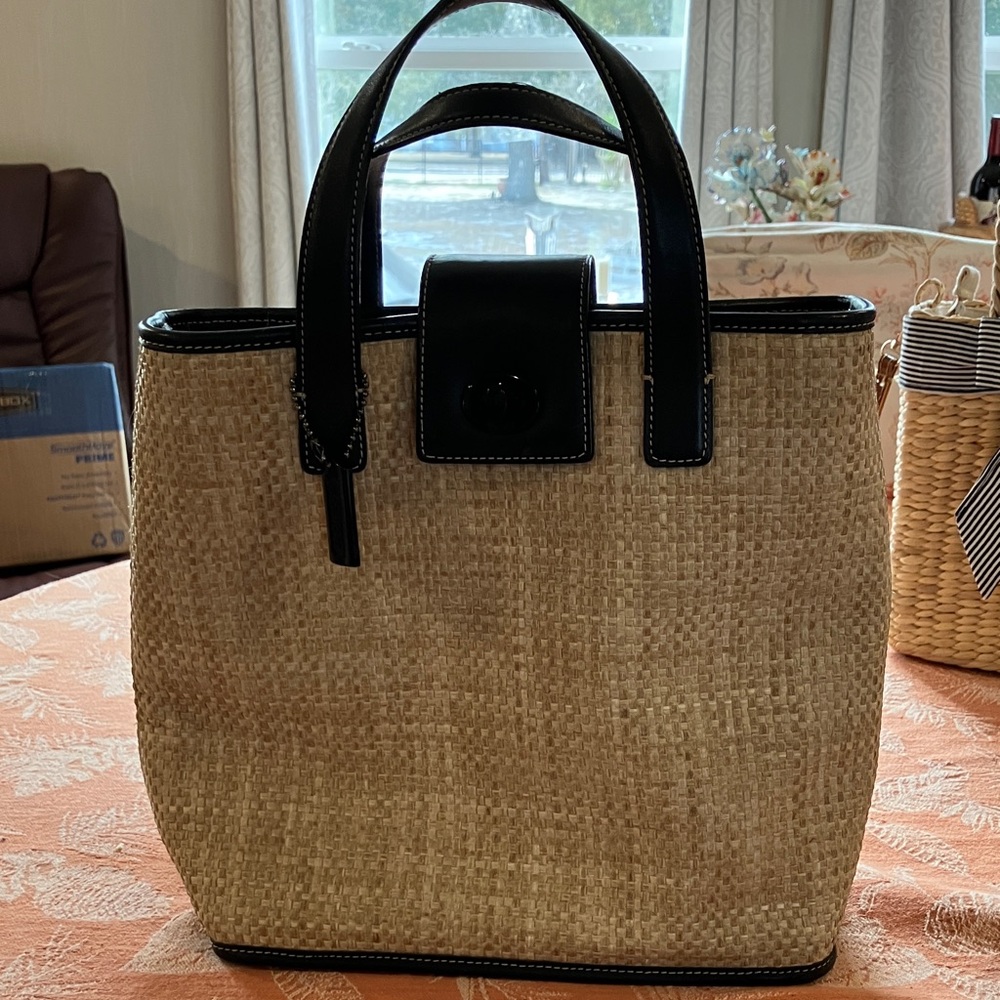 Coach Black and Tan Tote Bag